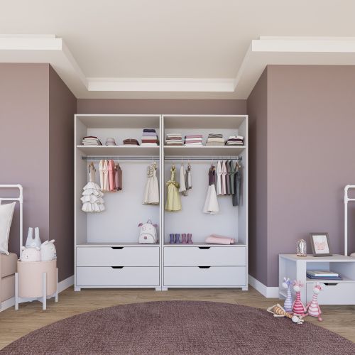 Duru 1600-022 Matte White Wardrobe slika 7