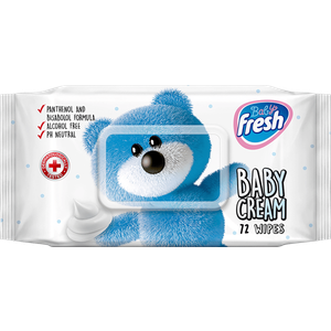 Fresh Baby vlažne maramice za bebe sa poklopcem Premium Cream 72kom