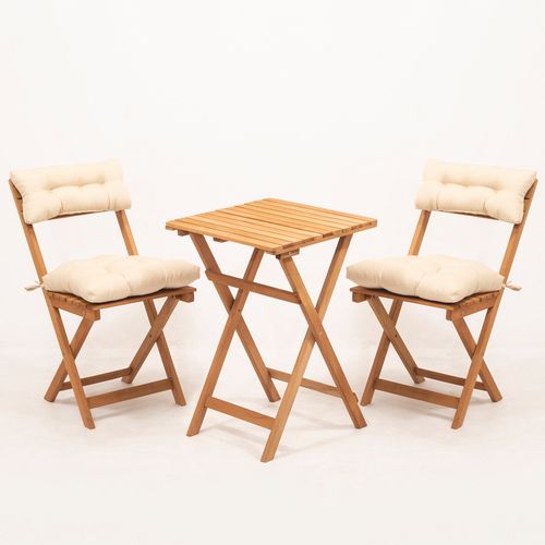 MY001A  Natural 
Cream Garden Table & Chairs Set (3 Pieces) slika 1