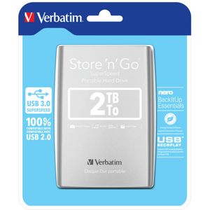 Externi hard disk Verbatim #53189 Store'n'Go 2.5" 2TB USB 3.0 Gen1, srebrni