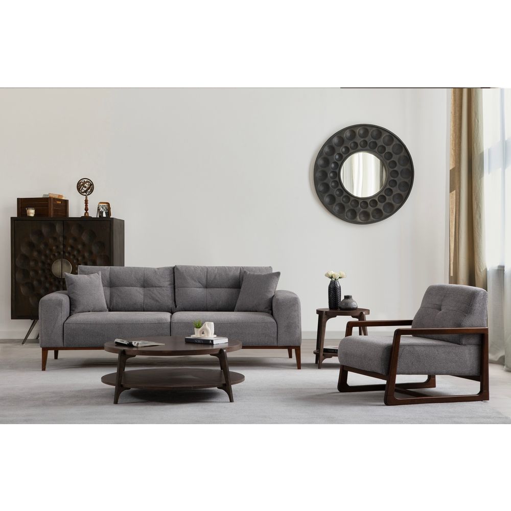 Sinor 3-Sjedalni - Svijetlo Sivi Sofa-Krevet slika 2