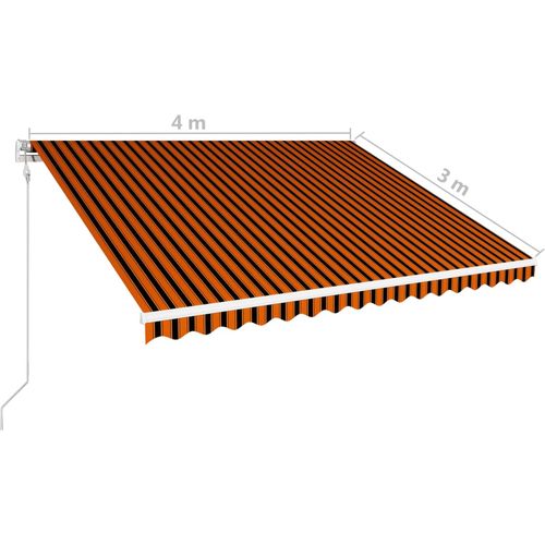 Tenda na automatsko uvlačenje 400 x 300 cm narančasto-smeđa slika 19