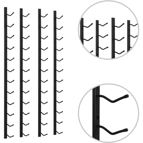 Zidni stalci za vino za 12 boca 2 kom crni željezni slika 7