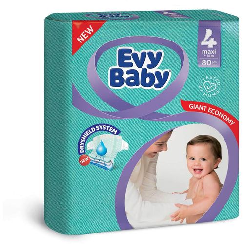 Evy baby pelene giant 4 Maxi 8-18kg 80kom slika 1