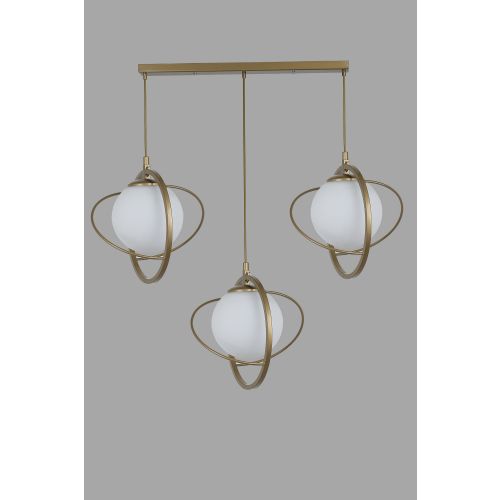 Nepal 3 Lü Sıralı Eskitme Beyaz Camlı Sarkıt Antique
White Chandelier slika 2