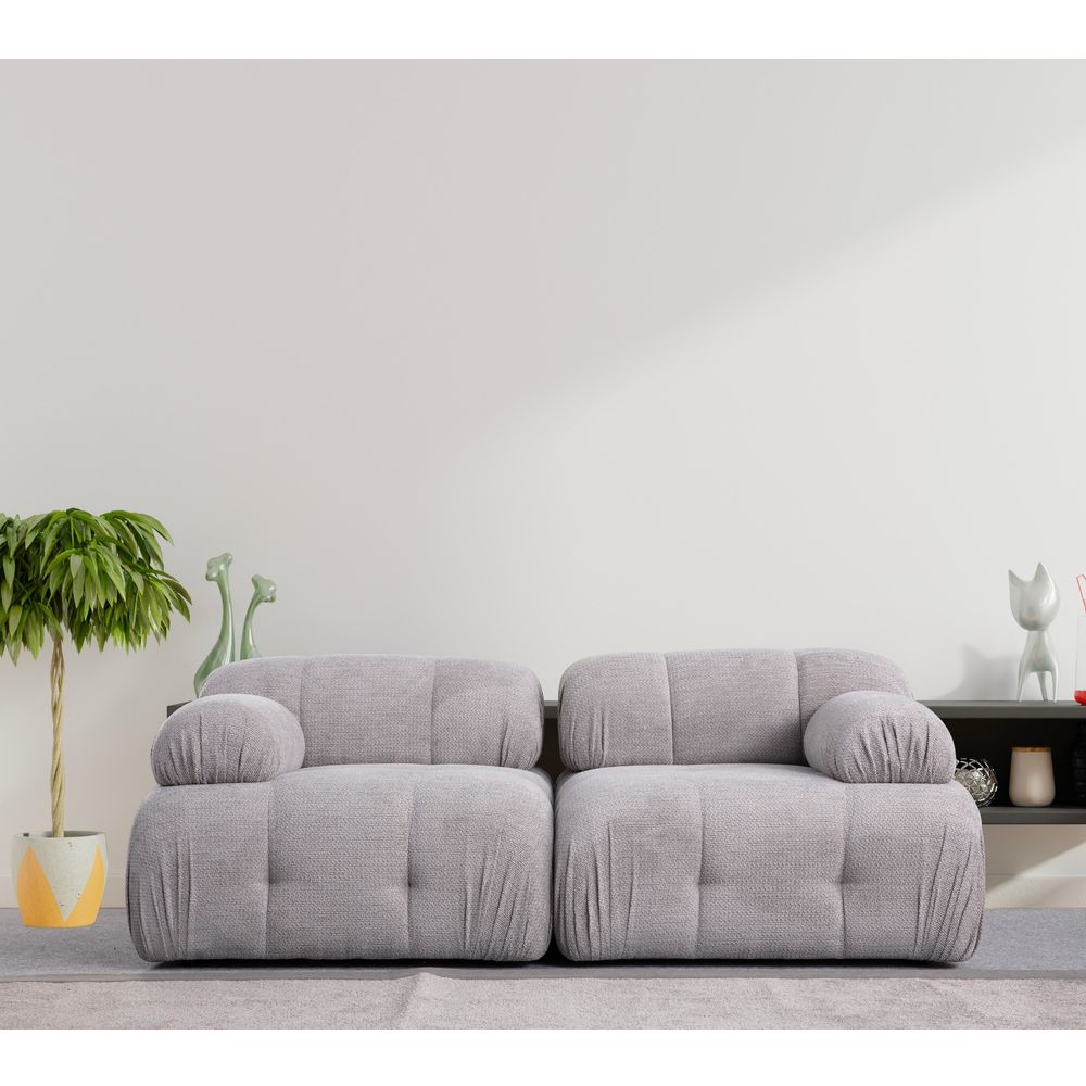 Petite 2 - Svijetlo Siva Dvosjed Sofa slika 1
