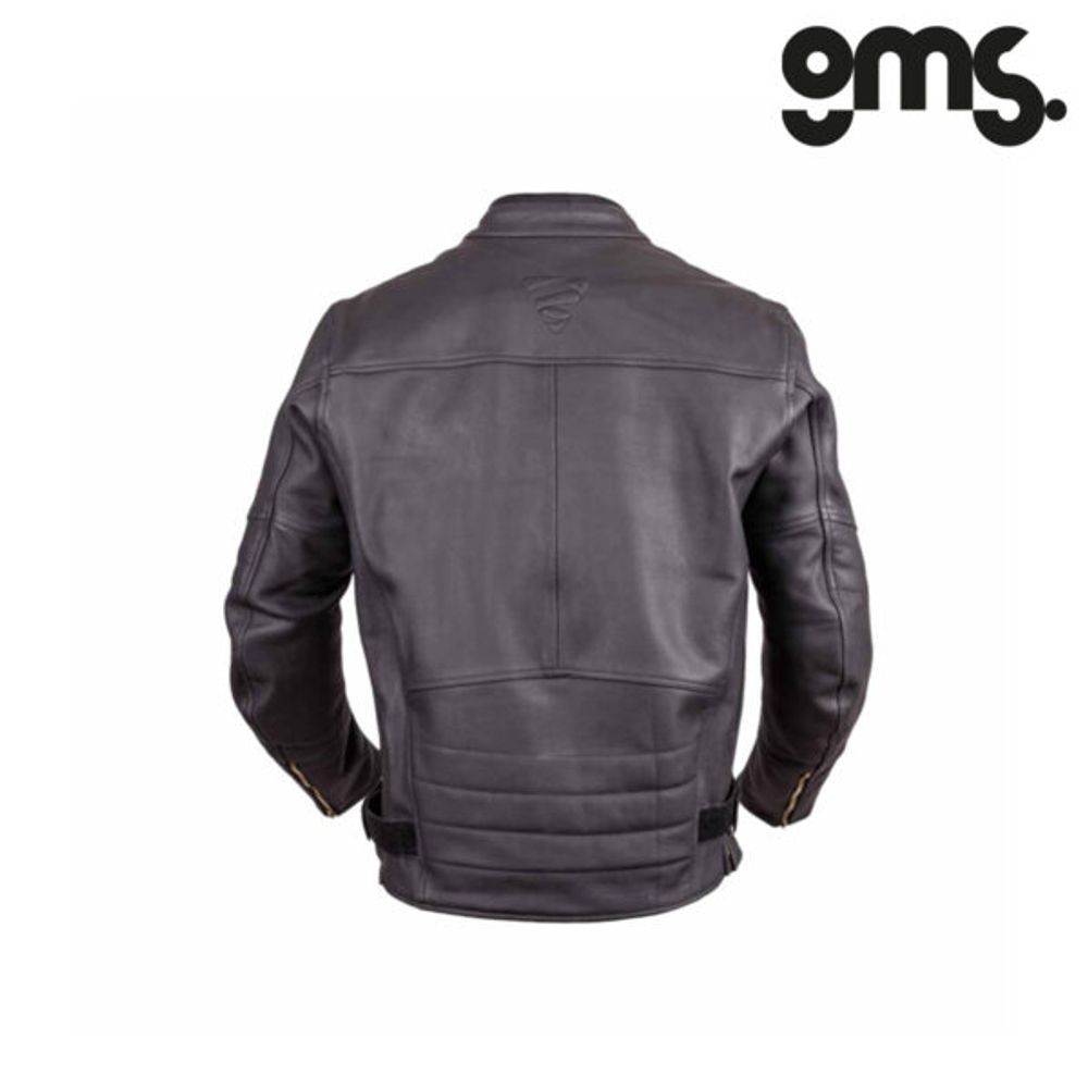 Kožna jakna za motor GMS Panther - Crna vel.2XL slika 2