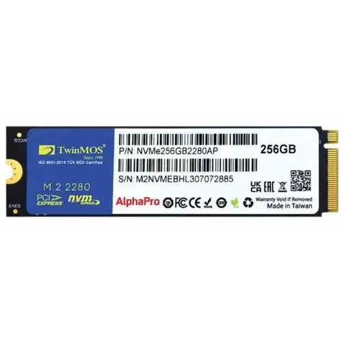 TwinMOS AlphaPro 3600MBs/3500MBs, NVMe256GB2280AP SSD M.2 NVMe 256GB  slika 1