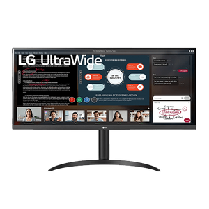 LG 34WP500-B 34" IPS UltraWide FHD 2560x1080@75Hz, 21:9, 1000:1, 5ms, 250 cd/m², 178°/178°, 2 HDMI, AMD FreeSync, VESA 100x100mm, Tilt, Black, 3yw