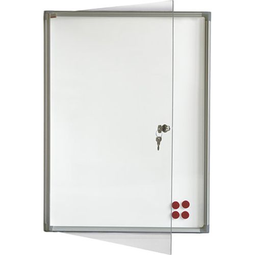 Tabla oglasna 2x3 GS46 bela magnetna,sa vratima i ključem 6xA4 / 73X68 slika 1