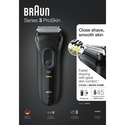 Aparat za brijanje BRAUN 3020 crne boje - Brijaći aparati slika 4