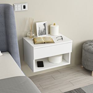 Rıbes - White White Nightstand