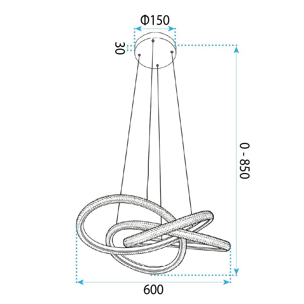 Viseća stropna lampa G153-CP gold slika 10