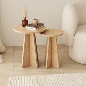 Mushroom - Sapphire Oak Sapphire Oak Nesting Table (2 Pieces)