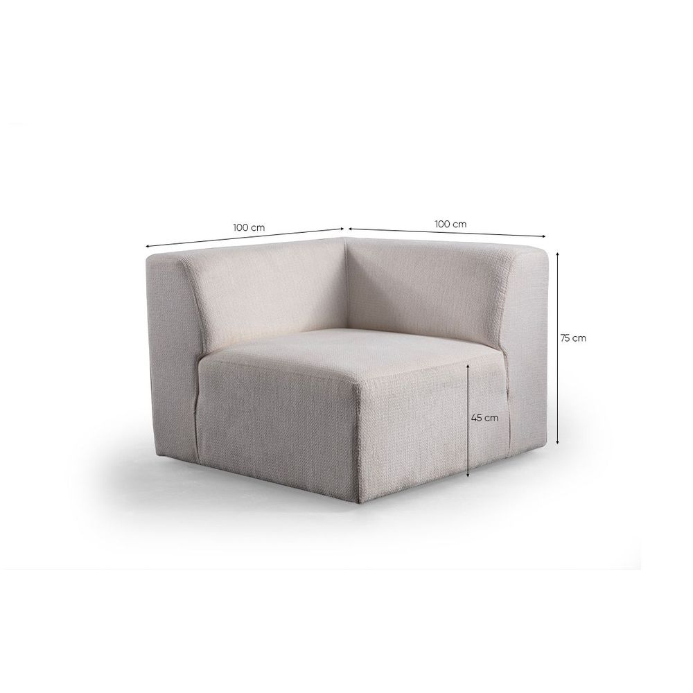 Ugaona Sofa Melva (L1,5 + C + O2 + Chl Desno) - boje: bijela slika 9