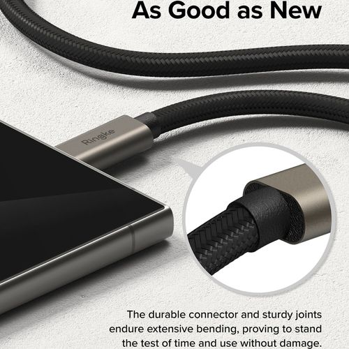 RINGKE USB-C / USB-C 3.2 GEN 2X2 KABEL PD 240W 200CM CRNI slika 5