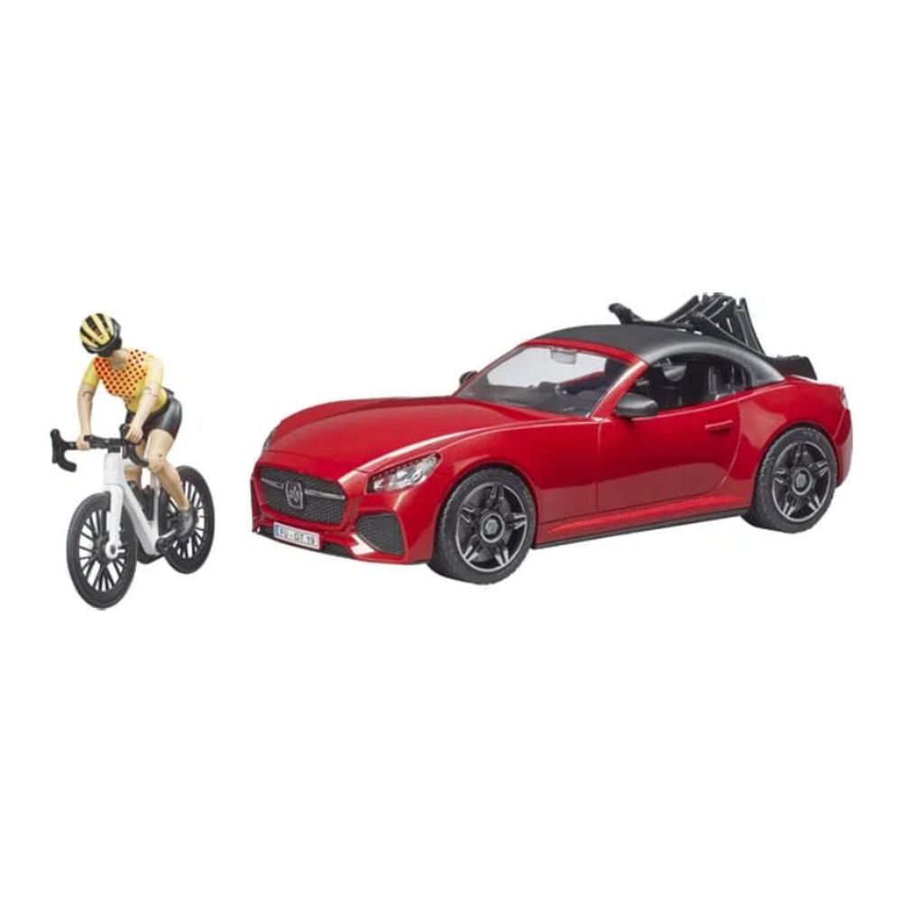 Bruder Automobil sa biciklom i biciklistom slika 1