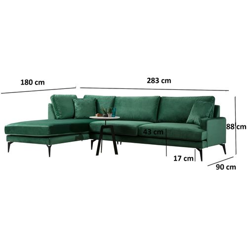 Atelier Del Sofa Kutna garnitura PAPIRA, lijevi kut, Papira Corner (CHL+3R) slika 5