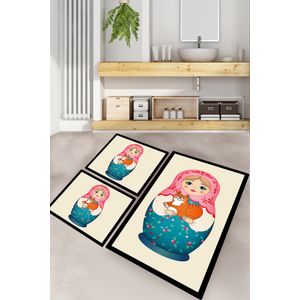 Set Kupatilskih Prostirki Tumbler Multicolor (3 Dijela)