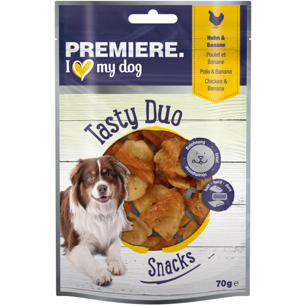 Premiere poslastica za pse Tasty Duo Snack piletina s bananom 70 g slika 1