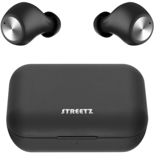 STREETZ Slušalice True Wireless TWS-110 in-ear, s kutijicom za punjenje, BT5 CRNE slika 1