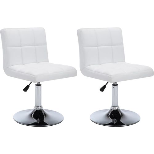 Blagovaonske stolice od umjetne kože 2 kom bijele slika 2