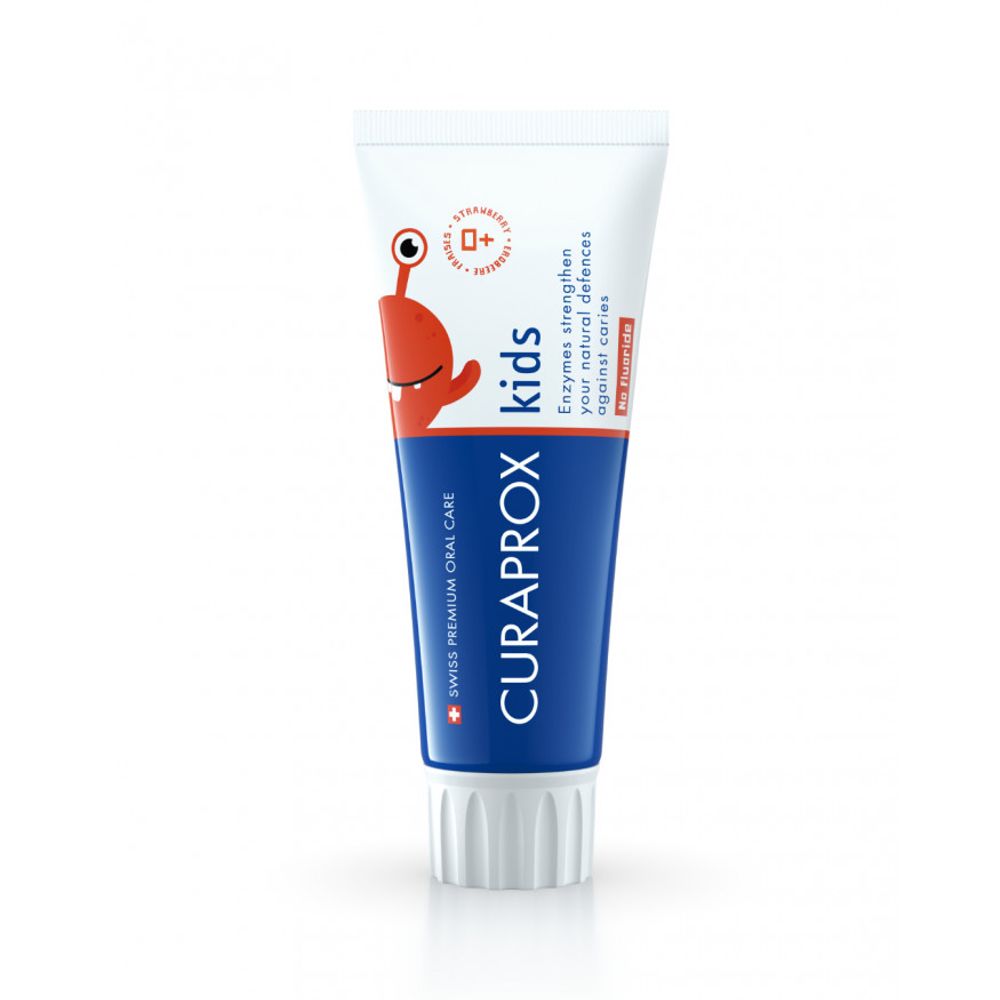 Curaprox Kids Dječija pasta za zube bez fluorida sa okusom jagode 0+ 60ml slika 1