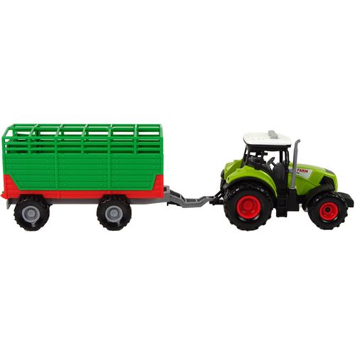 Traktor s 2u1 prikolicom zeleni slika 6
