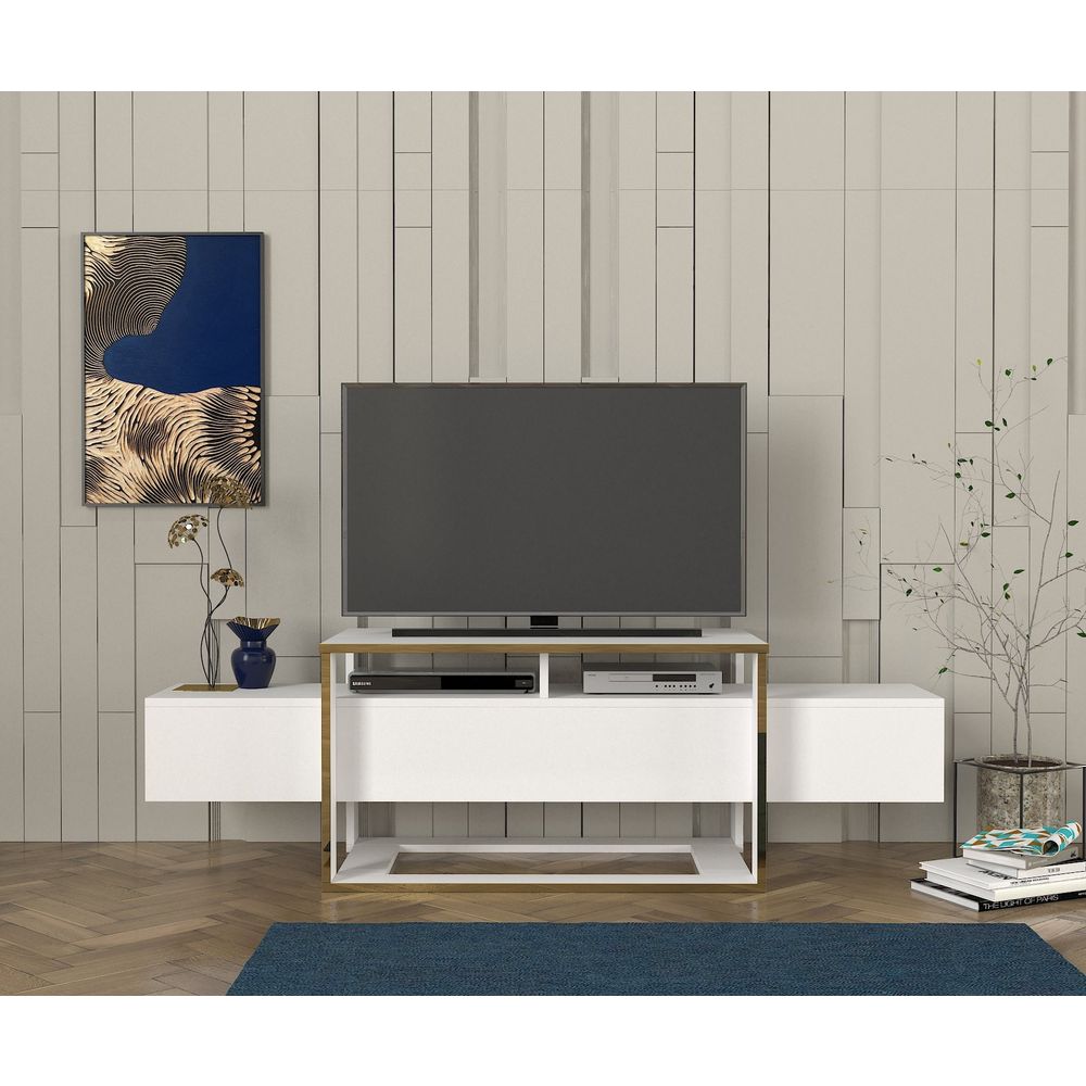 TV Stalak Bianco - Bijela i Zlatna slika 2