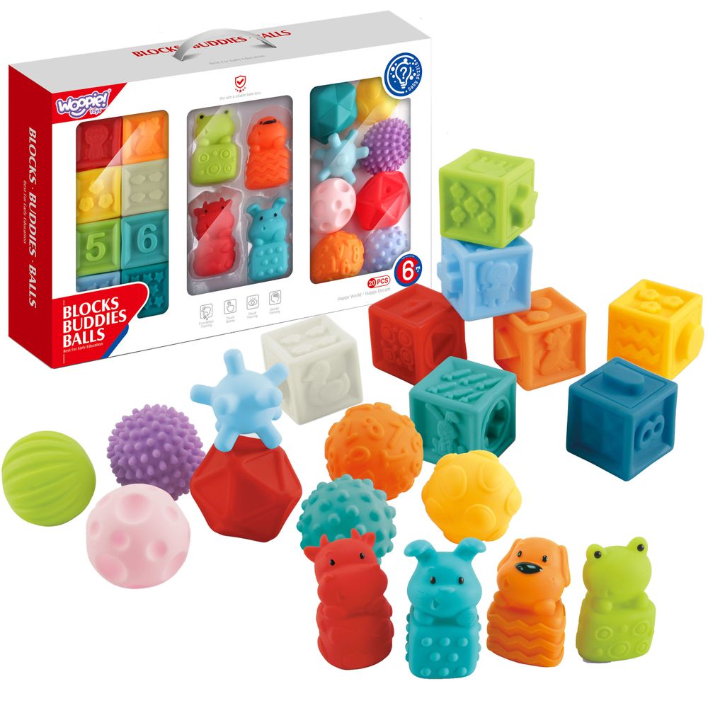 Woopie baby senzorne puzzle squeeze puzzle sound učenje brojanja 20 el. slika 1