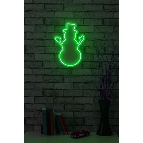 Wallity Ukrasna plastična LED rasvjeta, Snowman - Green slika 11