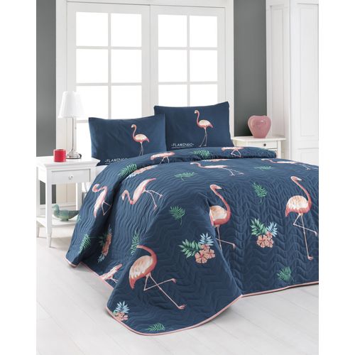 Big Filamin - Dark Blue Dark Blue
Pink
Green Double Quilted Bedspread Set slika 1