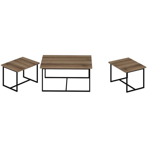 Hanah Home Levada - Set od tri stola za gniježđenje od orahovog drveta slika 7
