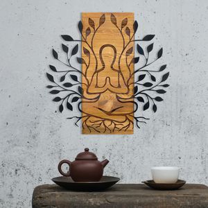 Meditation Black
Walnut Decorative Wooden Wall Accessory