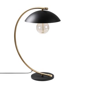 Opviq Stolna lampa SWAN, crno- zlatna, metal, 26 x 43 cm, visina 55 cm, promjer sjenila 25 cm, visina 8 cm, duljina kabla 150 cm, E27 40 W, Sıvani - NT - 150