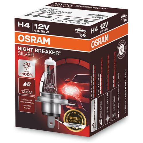 Sijalica H4 +100% OSRAM Night Breaker Silver slika 1