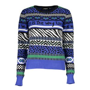 DESIGUAL WOMEN'S BLUE SWEATER