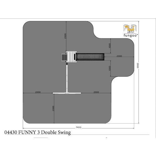 Fungoo set FUNNY 3 s duplom ljuljačkom i pješčanikom - drveno dječje igralište slika 10