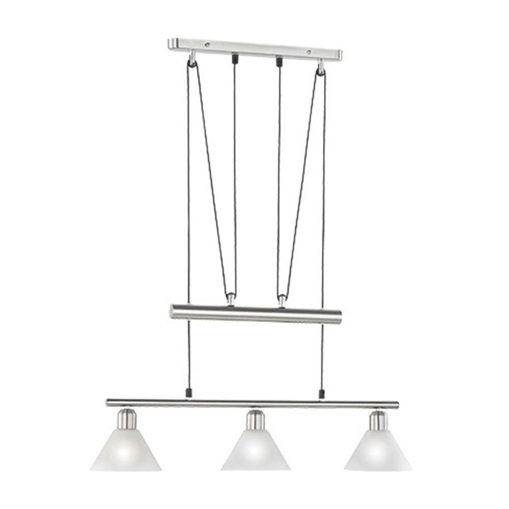 Trio Lighting visilica Stamina 3 – bijela/nikel-mat, 3× E14, podesiva visina slika 1
