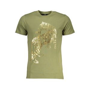 CAVALLI CLASS GREEN MEN'S SHORT SLEEVED T-SHIRT