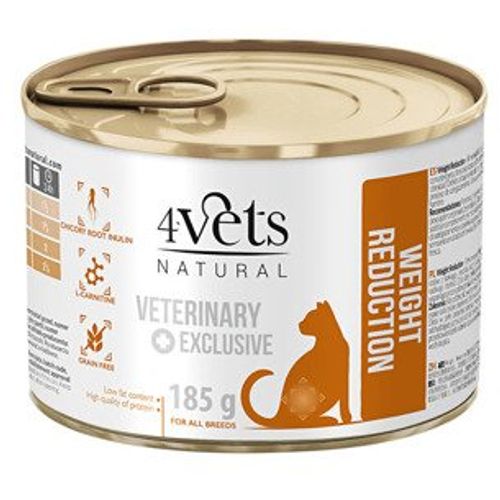 4Vets Natural Cat Veterinarska Dijeta Weight Reduction 185g slika 1