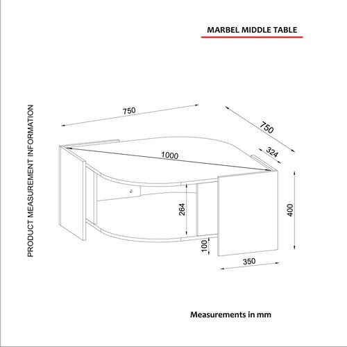 Marbel Walnut
Grey
Black Coffee Table slika 7