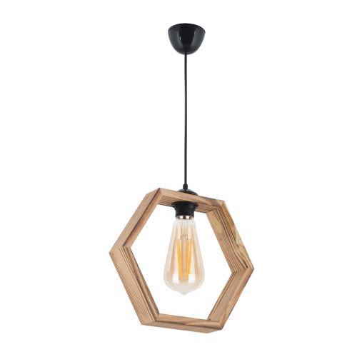 Hexagon Natural Natural Chandelier slika 3