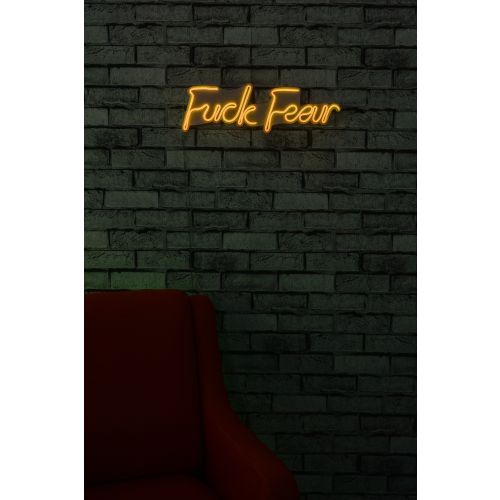 Wallity Ukrasna plastična LED rasvjeta, Fuck Fear - Yellow slika 11