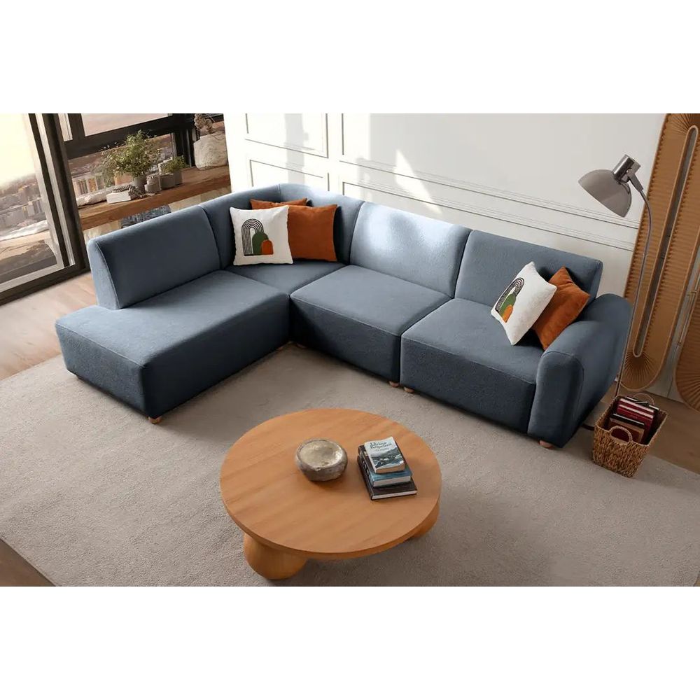 Ugaona Sofa S-Loft Left - Plava boja slika 4