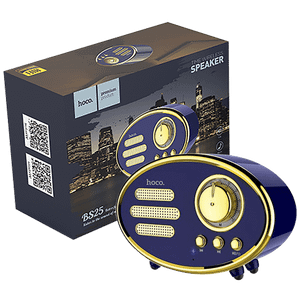 hoco. Zvučnik bežični, Bluetooth,retro, 1200 mAh, 5 h, 5 W, plava - BS25 Time, Bluetooth, retro, blue