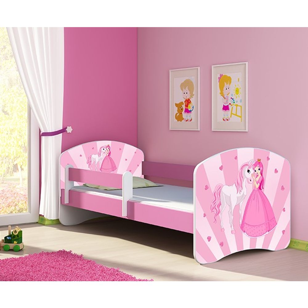 ACMA Dječiji krevet Acma II Pink - 140x70cm - Dezen 08 slika 1