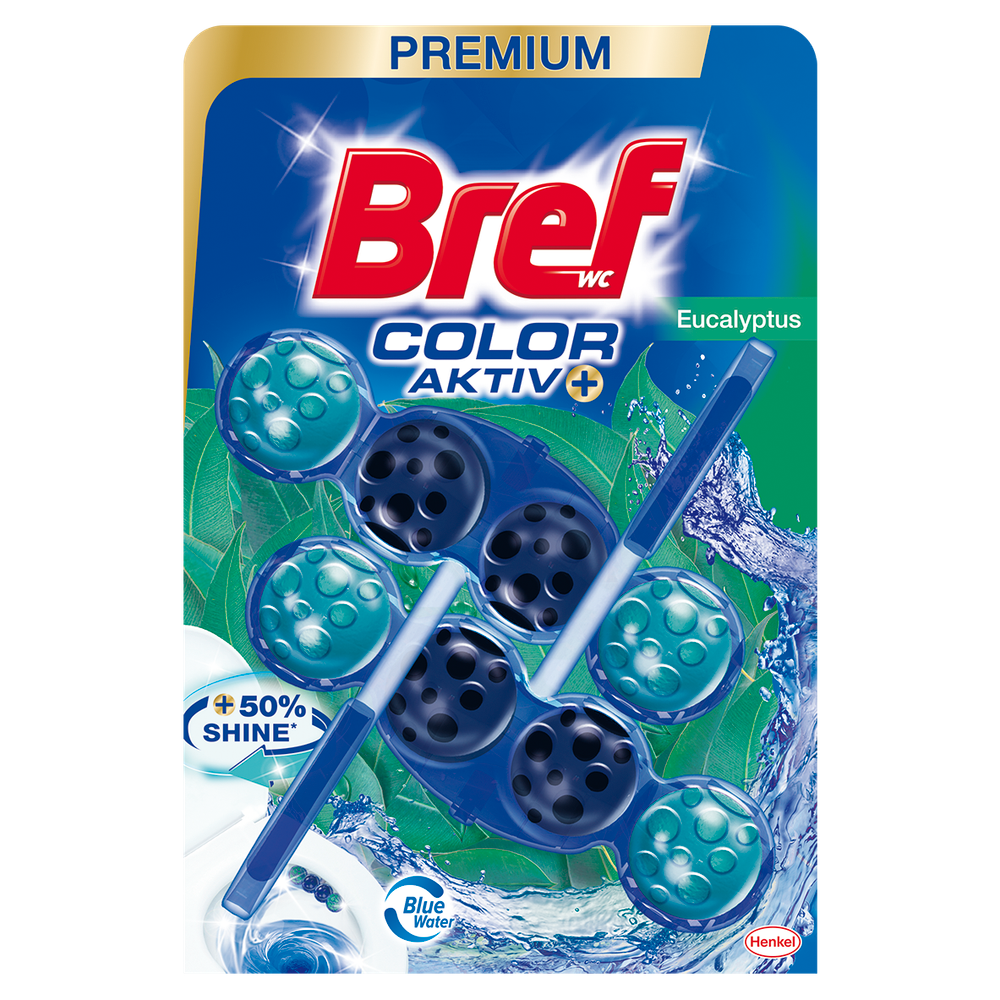 Bref Color Aktiv osvježivač WC šolje Eucalyptus 2x50g slika 1