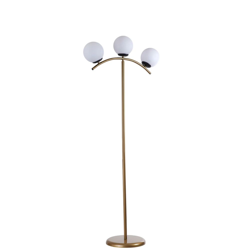 Opviq Podna lampa 862, Bijela, Zlatna slika 2