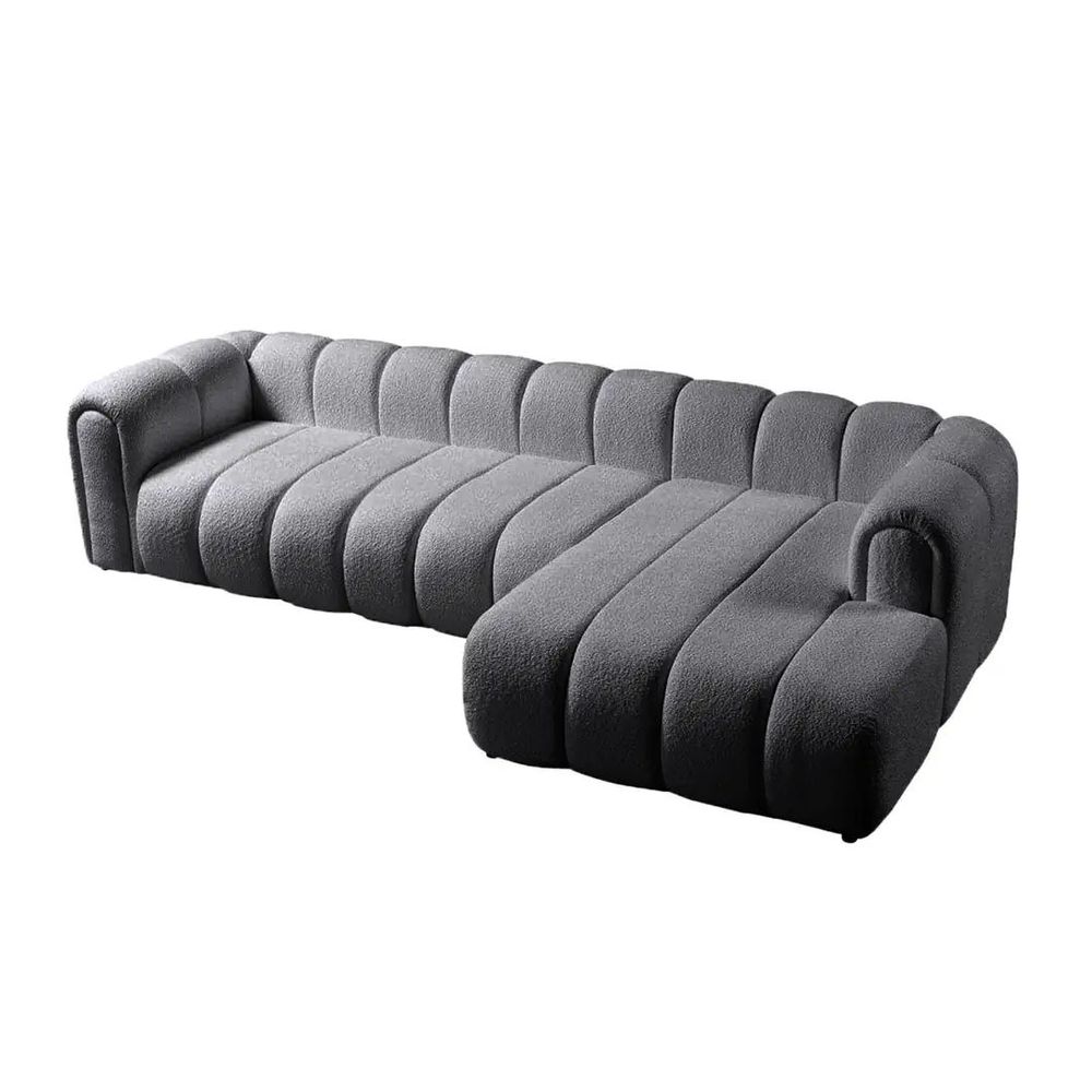Ugaona Sofa N-Line Desna - Tamno Siva slika 5